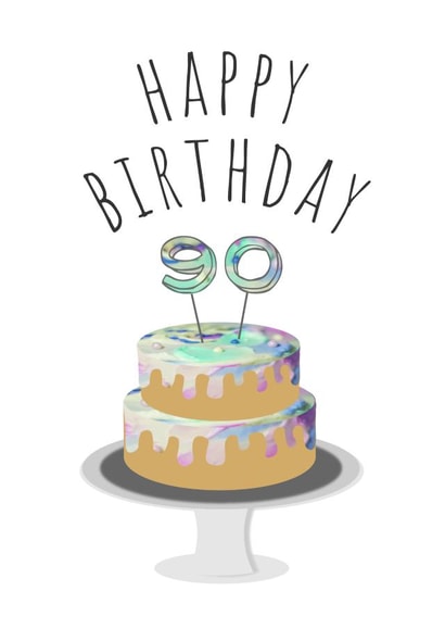 90th Birthday Cake created by Creative Gemz
