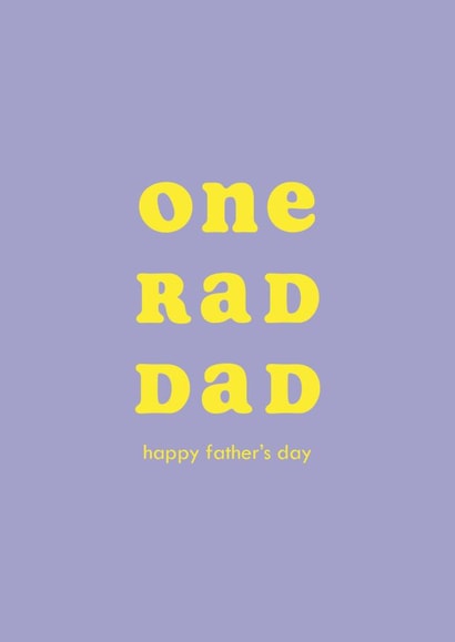 One Rad Dad Father's Day Card created by Club Mou