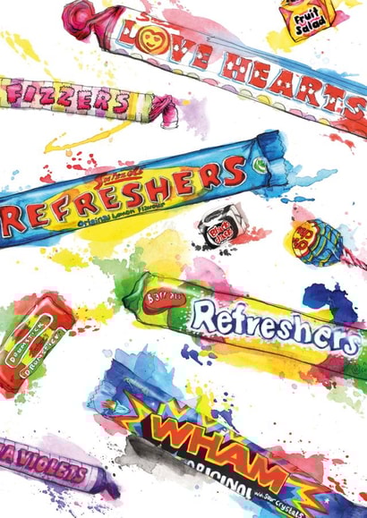 Retro Sweets created by Georgina Luck Illustration