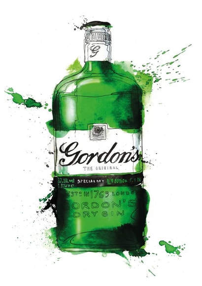 Gordons Gin created by Georgina Luck Illustration