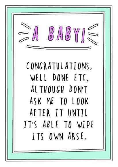 New Baby Nappy Change card created by Go La La!