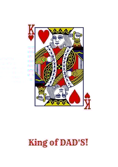 King of Dads fathers day card created by Mark-Lee Foster