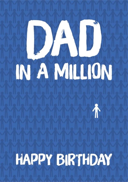 Dad in a Million Birthday card created by Codfish Design