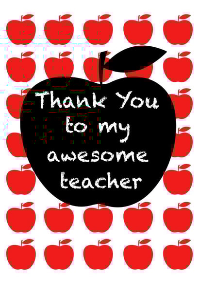 Thank You Teacher Apple Card created by Her Joyful Heart