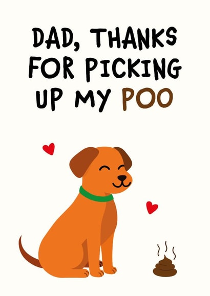 Dog Dad Fathers Day card created by Kiddy Winks Prints