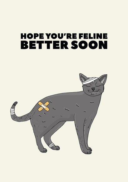 Hope you're feline better soon created by Pearl Ivy