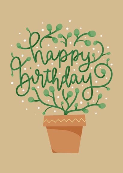 Plant Lover Birthday card created by Charlotte Hill Vandenburg