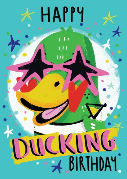 Happy Ducking Birthday created by NICHOLA COWDERY ILLUSTRATIONS