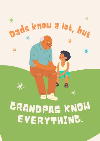 Grandpas Know Everything Father’s Day Card created by Five Bears Co