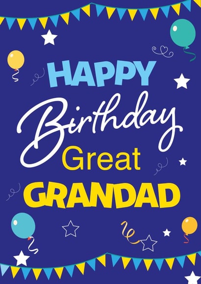 Happy Birthday Great Grandad created by Yeti Design