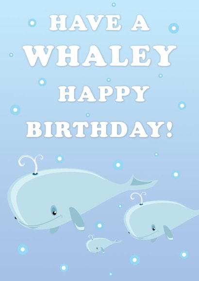 Whale Happy Birthday Card created by Billy Gawthorpe