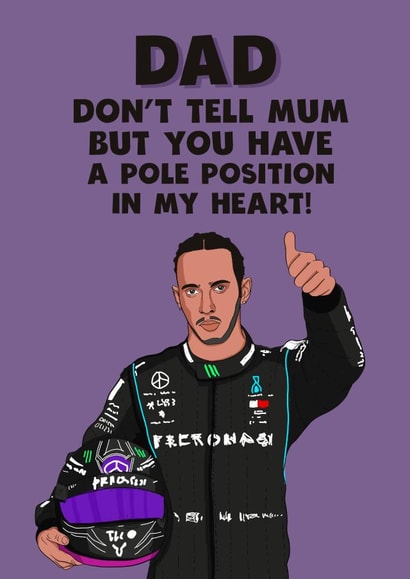 Pole position fathers day card created by Kasia Cards