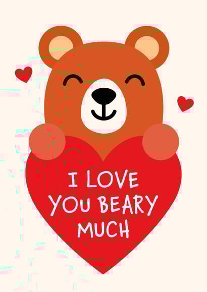 I Love You Beary Much card created by Kiddy Winks Prints