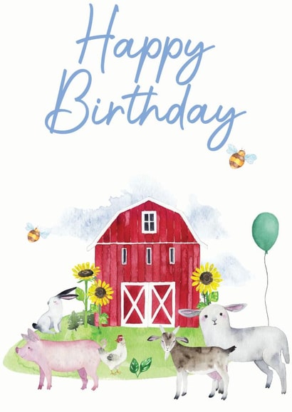 Fun at the Farm Birthday Card created by Hannah