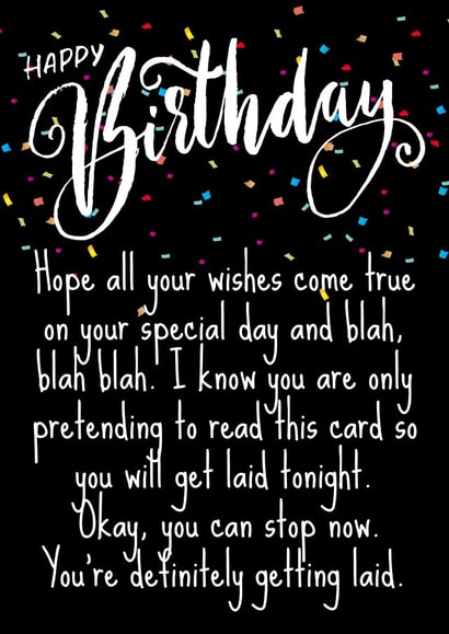 Adult Joke Birthday Card for boyfriend or husband created by Kristin