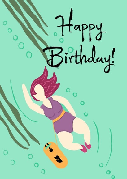 Wild Swimming Birthday Card created by Mummy Bee