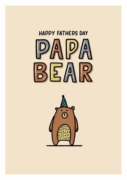 Papa Bear Fathers Day Card created by Zoe Oliver