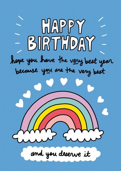 Happy Birthday You Deserve the Best Birthday Card created by Angela Chick