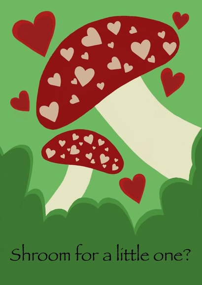 Shroom for a little one? New baby card created by Goblin Kreations