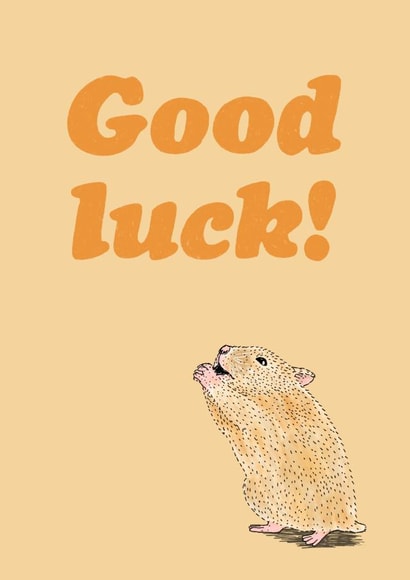 Praying Hamster Good Luck Card created by Martina Scott