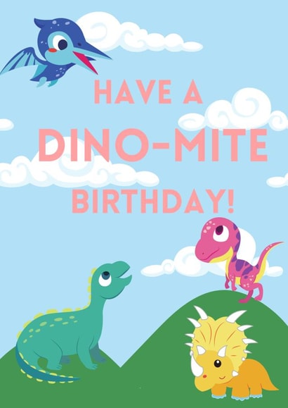 Dino-mite Dinosaur Birthday Card created by Rose Mackenzie
