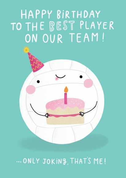 Best player on our team birthday card created by Jess Moorhouse