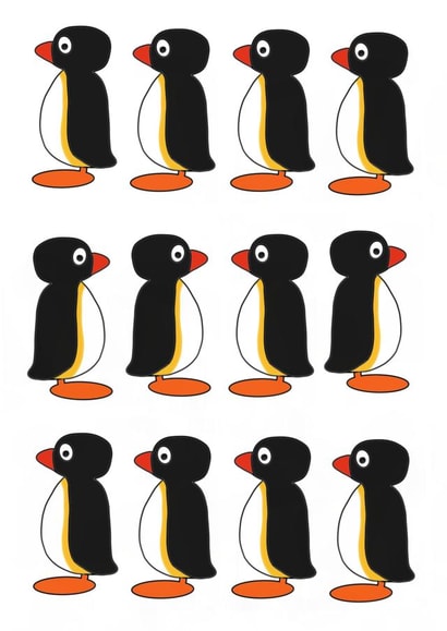 Pingu Cartoon Happy Birthday Penguin Card Noot-Noot! created by Alexia James