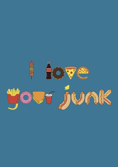 Junk Food card created by @hairheadsart
