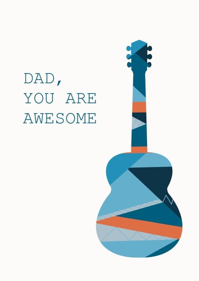 Dad, You Are Awesome Father’s Day/Birthday Card created by Marla & Max Design
