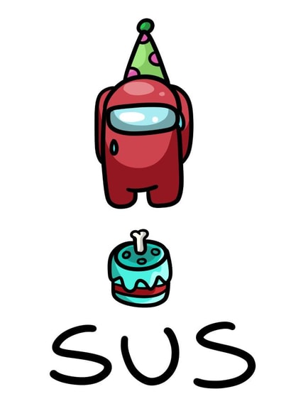 Among Us Sus Birthday created by Hana Khan