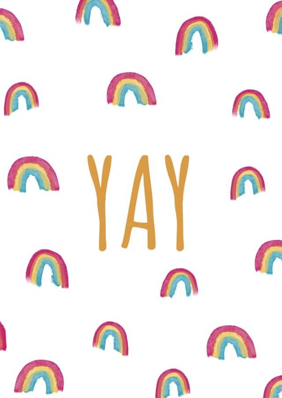 Congratulations Yay Rainbow Card created by Send Salutations