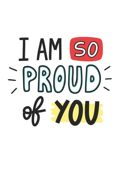 Cute Congratulations Card - So Proud of You - For your loved one created by Alice Thorpe