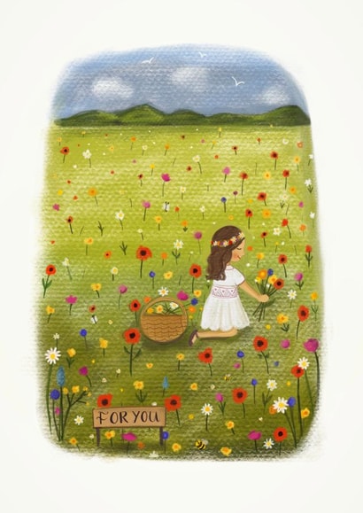 Pretty Birthday Card - For Her - Flowers created by Love Lucy Illustration