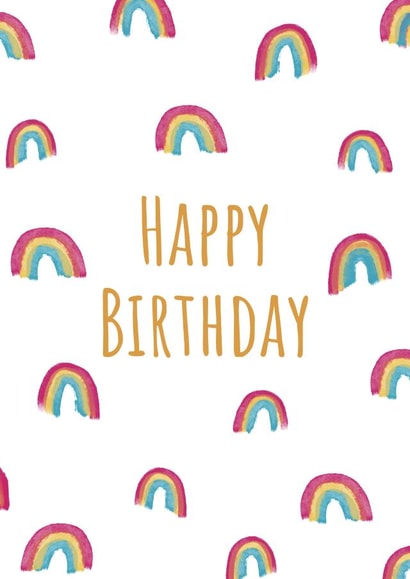 Rainbow Birthday Card created by Send Salutations