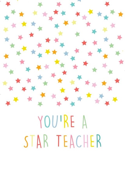 Star Teacher thank you card created by Gorgeous Creations