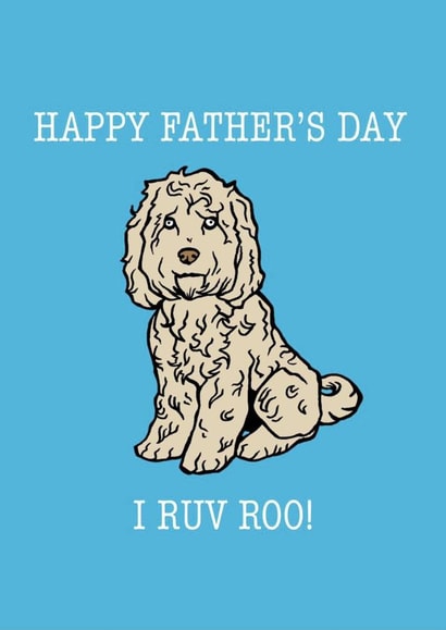 Cockapoo Father's Day Card created by Gibbo The Doodler