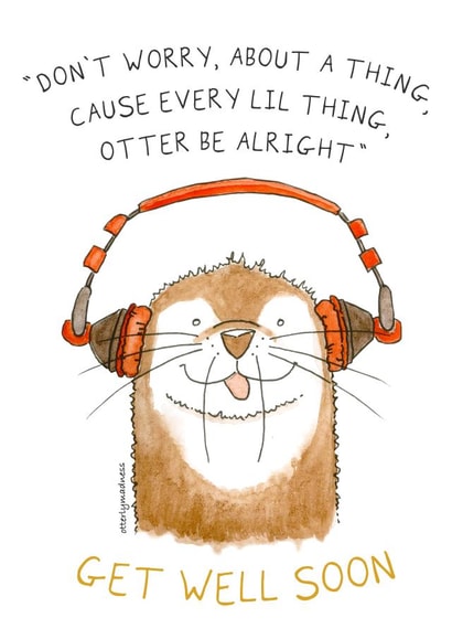 Get Well Soon - Otter Card 1001 created by Otterly Madness