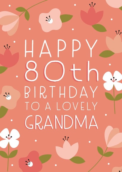 Happy 80th Birthday Grandma created by Juniper and Rose Studio