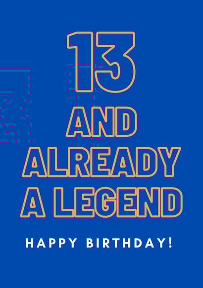 13th birthday legend card created by ERC Design
