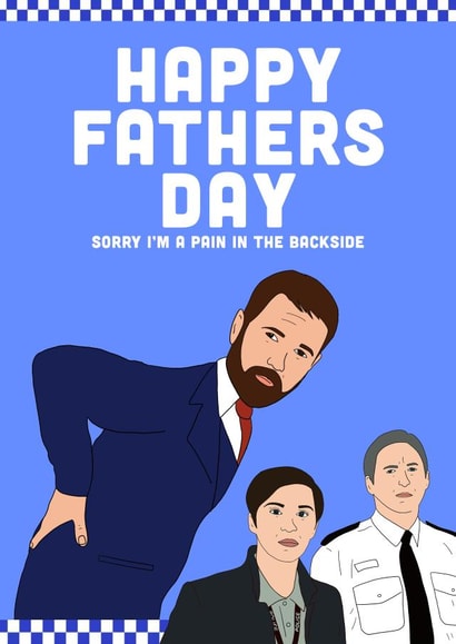 Fathers Day Pain in the Back side card created by Swazzdraws