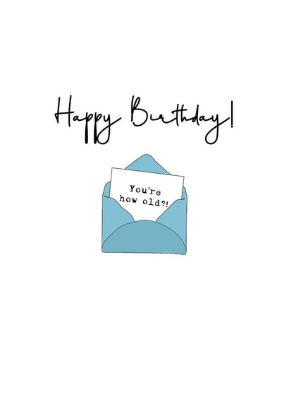 Secret Message cheeky Birthday Card created by Ruby Wren Designs