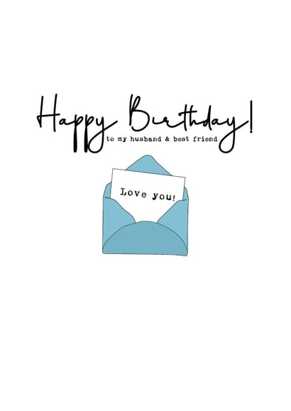 Secret Message Husband & Best Friend Birthday Card created by Ruby Wren Designs