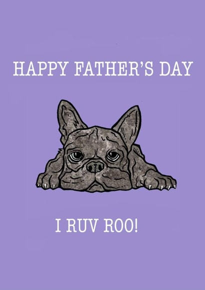 French Bulldog Father's Day Card created by Gibbo The Doodler