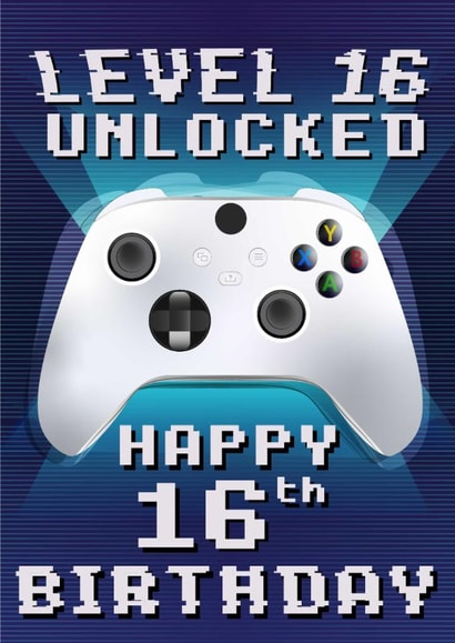 Gamers Xbox 16th Boys Birthday Card created by LJRanson Design