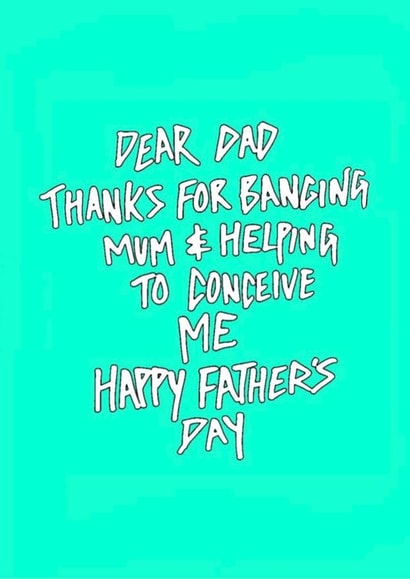 Thanks For Banging Mum Father's Day Card created by Gibbo The Doodler