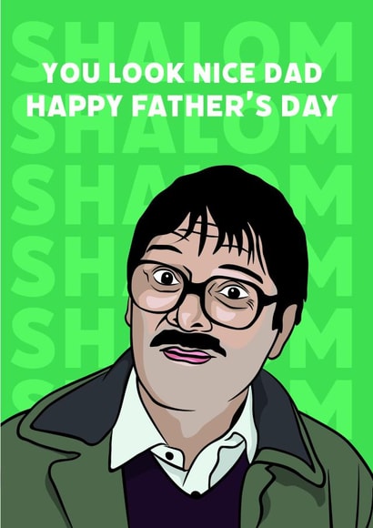 Shalom Fathers Day card created by Guilty Cards