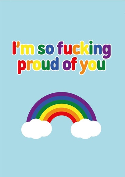 Proud of you pride card created by Kai Jed Creative