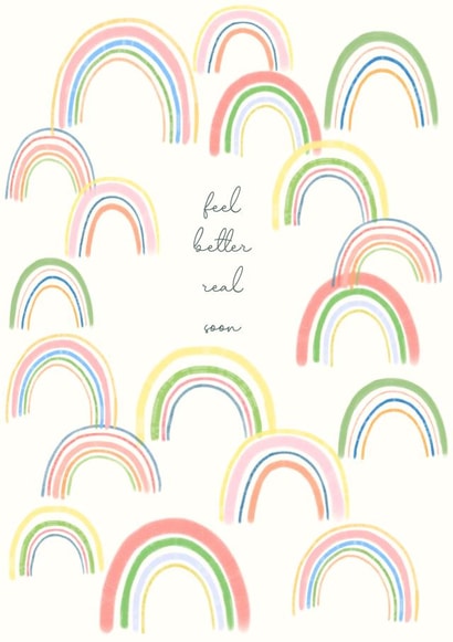 Life's better with rainbows get well card created by Peony Rose Design