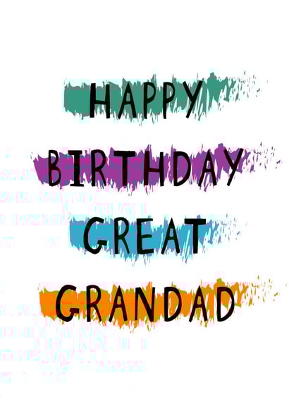 Modern Great Grandad Birthday Card created by size3art