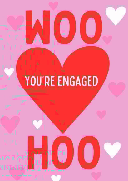 Cute engagement card to congratulate a friend on their exciting news created by thelittleone